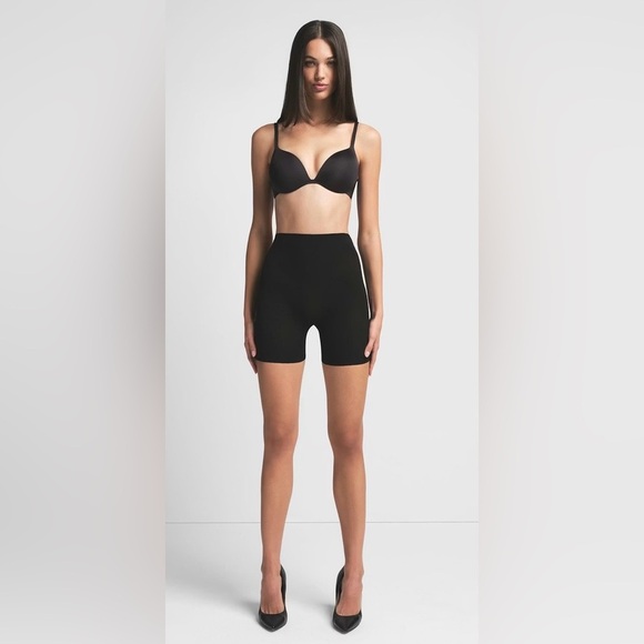 SKIMS Pants - Skims Size XL Sheer Sculp Low Black Short Shapewear Panty Girdle Open Crotch